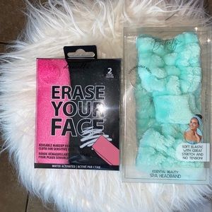 Reusable makeup removing towels & Spa headband